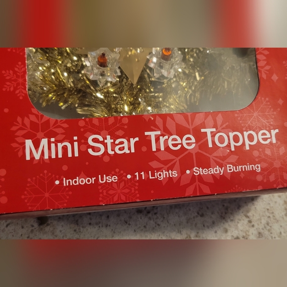 Merry Brite Christmas Star Mini Tree Topper, New in Box - Picture 2 of 3